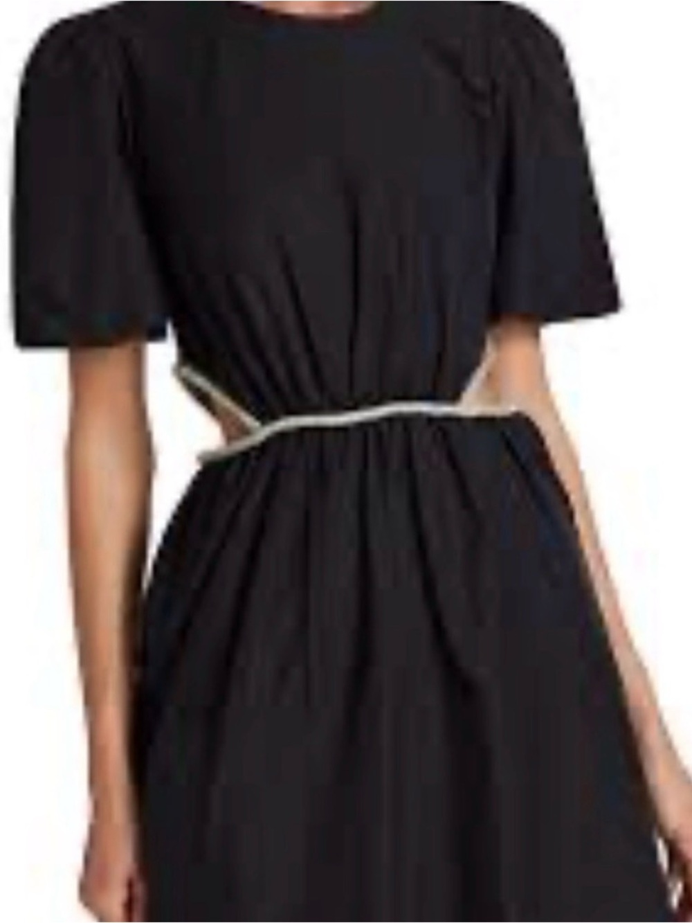 Wayf Blush Pink Midi Dress with Silver Belt